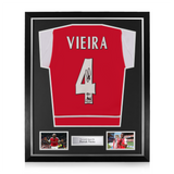 Patrick Vieira Signed Framed Arsenal Home Shirt w/ BAS Beckett Authentication