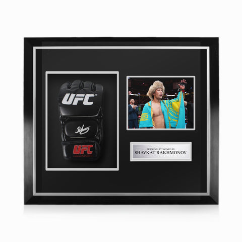 Shavkat Rakhmonov Signed Framed UFC Glove w/ Beckett Authentication
