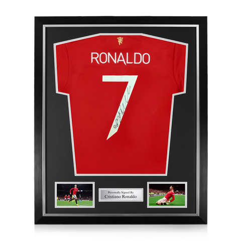 Cristiano Ronaldo Signed Framed Manchester United 2021/22 Home Shirt