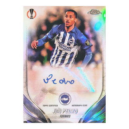 João Pedro Signed Topps Chrome UEFA Europa League Auto card