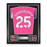 Gianluigi Donnarumma Signed Framed Manchester City 2025/26 Goalkeeper Shirt