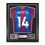 Jean-Philippe Mateta Signed Framed Crystal Palace 2024/25 Home Shirt