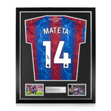 Jean-Philippe Mateta Signed Framed Crystal Palace 2024/25 Home Shirt