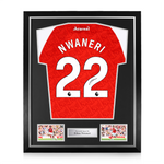 Ethan Nwaneri Signed Framed Arsenal 2025/26 Home Shirt