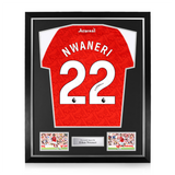 Ethan Nwaneri Signed Framed Arsenal 2025/26 Home Shirt