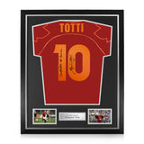 Francesco Totti Signed Framed 1999/00 Home Shirt w/ Imperatore Di Roma Inscription