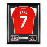 Bukayo Saka Signed Framed 2025/26 Home Shirt