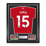 Leny Yoro Signed Framed 2026/27 Home Shirt