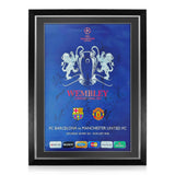 Barcelona Squad Signed Original Champions League Final 2010/11 Poster
