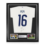 Ricardo Pepi Signed Framed USMNT Home Shirt w/ "Go USA!" Inscription