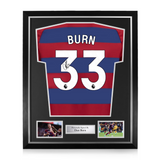 Dan Burn Signed Framed Newcastle United 2024/25 Away Shirt