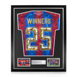 Crystal Palace F.C. Squad Signed Framed 2024/25 Winners 25 Home Shirt