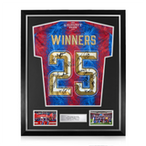 Crystal Palace F.C. Squad Signed Framed 2024/25 Winners 25 Home Shirt