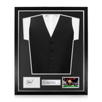 Stephen Hendry Signed Framed Display w/ Waistcoat
