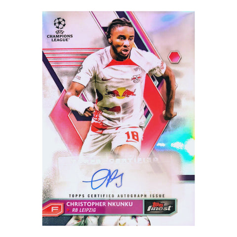 Christopher Nkunku Topps Finest UEFA Champions League Auto card