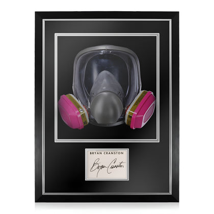Bryan Cranston Signed Framed Display w/ Full-size Breaking Bad Style Respirator Mask