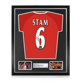 Jaap Stam Signed Framed 1999 Home Shirt