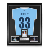 Nico O'Reilly Signed Framed Trading Card Display Home 2025/26 Shirt