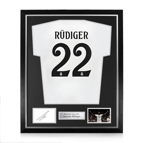 Antonio Rudiger Signed Framed Display w/ Real Madrid 2024/25 Home Shirt