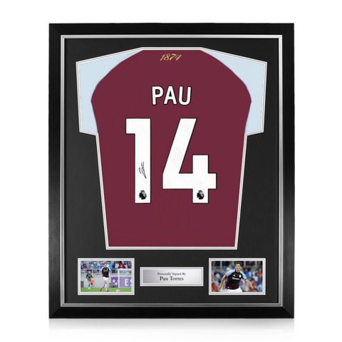 Pau Torres Signed Framed Aston Villa 2025/26 Home Shirt
