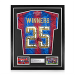 Crystal Palace F.C. Squad Signed Framed 2024/25 Winners 25 Home Shirt
