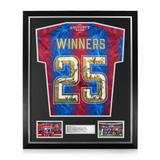 Crystal Palace F.C. Squad Signed Framed 2024/25 Winners 25 Home Shirt