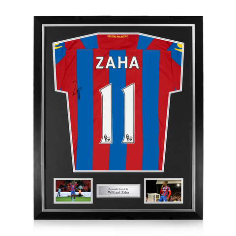 Wilfried Zaha Signed Framed Crystal Palace 2014/15 Home Shirt