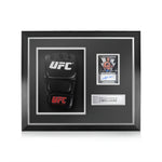 Ciryl Gane Signed Framed Display w/ UFC Glove
