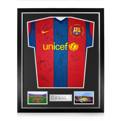 F.C. Barcelona Squad Signed 2007/08 Home Shirt