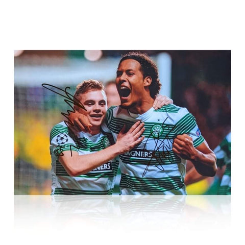 Virgil Van Dijk & James Forrest signed 12x8